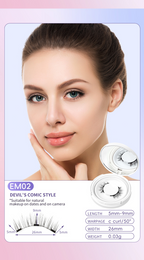 Natural Eyelashes Magnetic Suction False Eyelashes Daily One Pair Mink Hair Super Soft Natural Simulation Easy To Wear